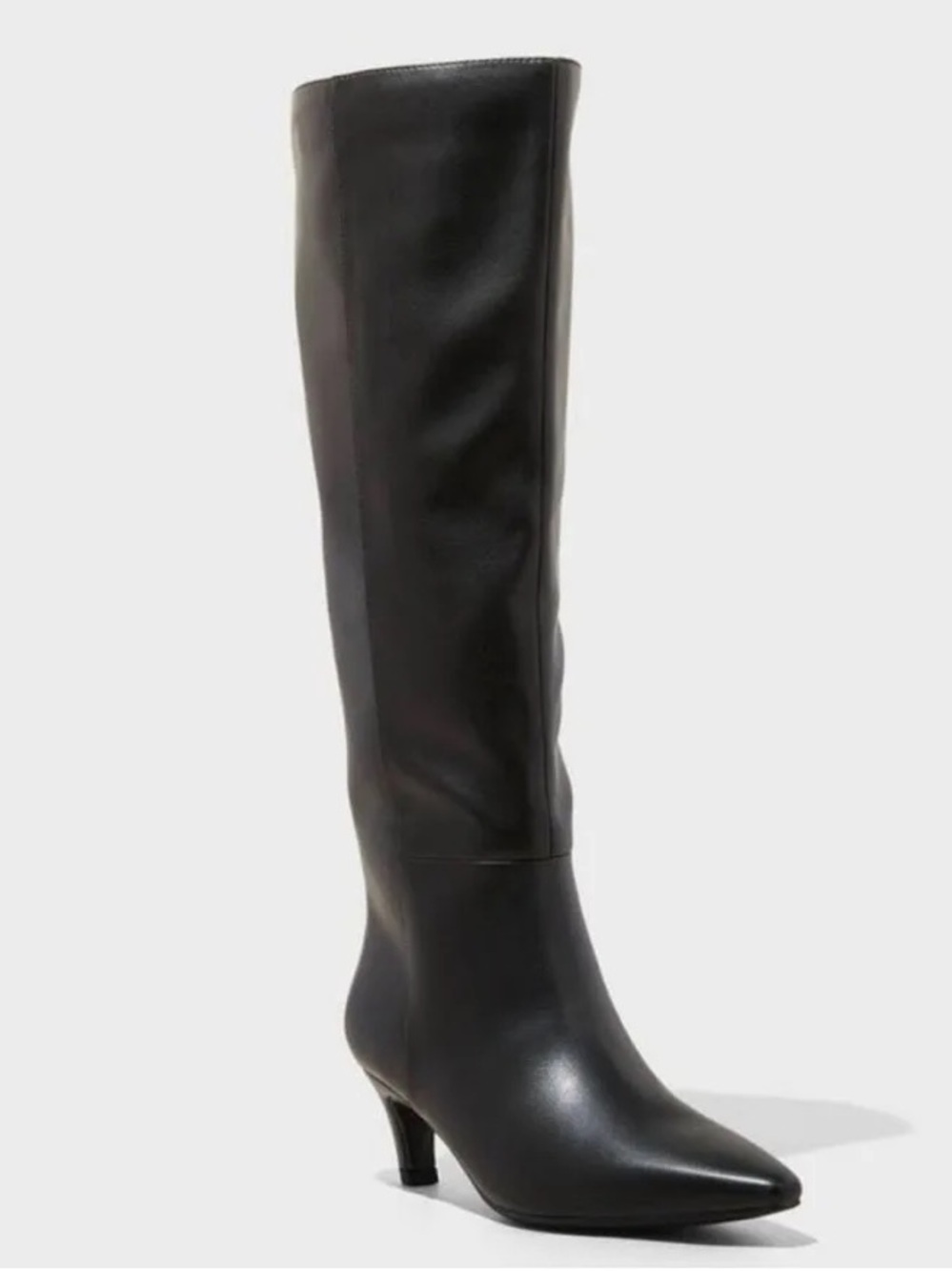 Universal Thread Black “Kendra” Pointed Toe Kitten Heel Memory Foam Boot